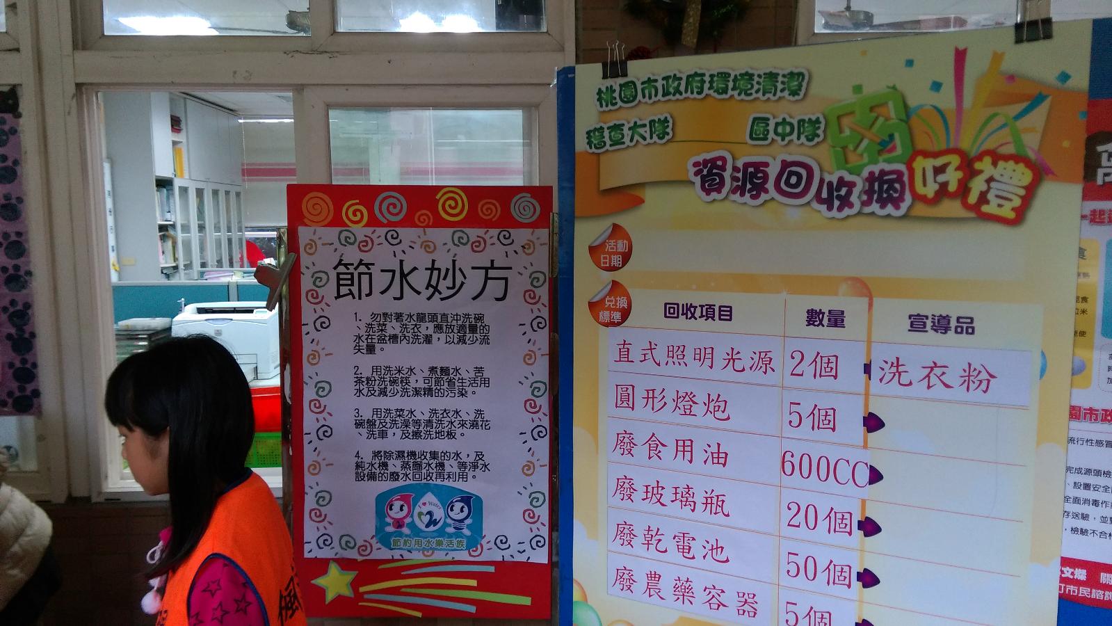 104.03.28親職教育日與市府清潔隊合作資源回收換好禮活動，開新視窗